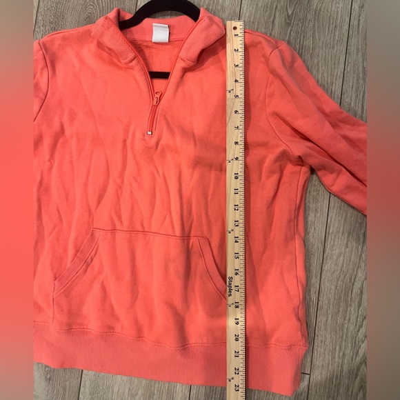 Amazon Essentials large Women's Vibrant Coral/pinkish Pullover Hoodie - Picture 6 of 7